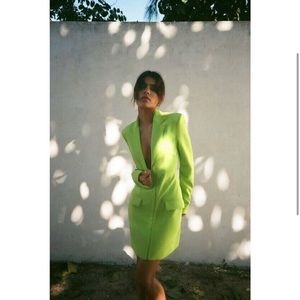 Zara Lime Green Blazer Dress